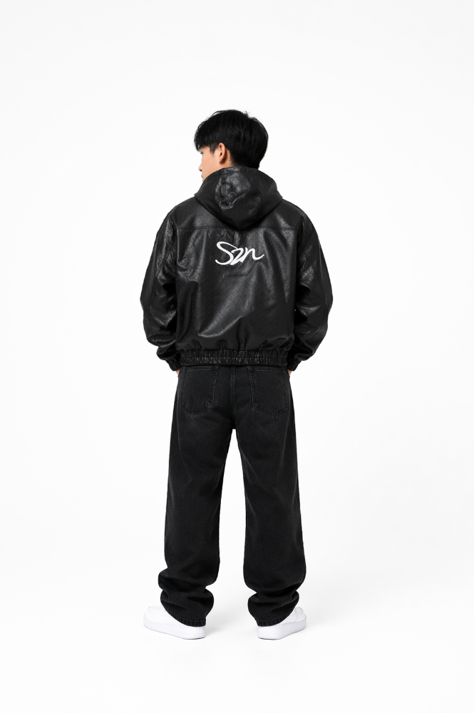 V1 Grid Leather Jacket