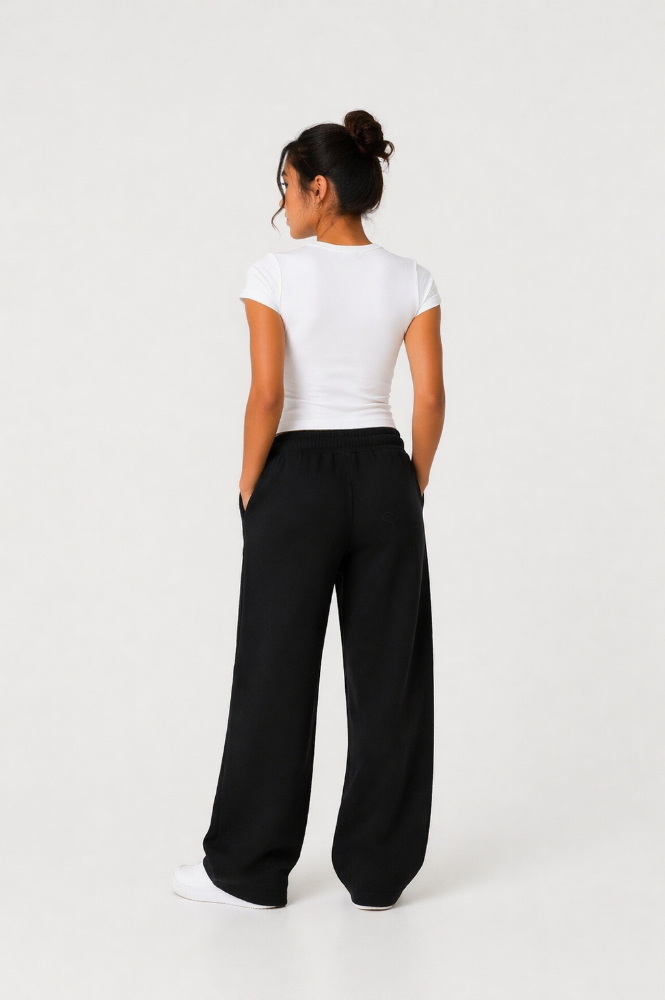 black Lined pants